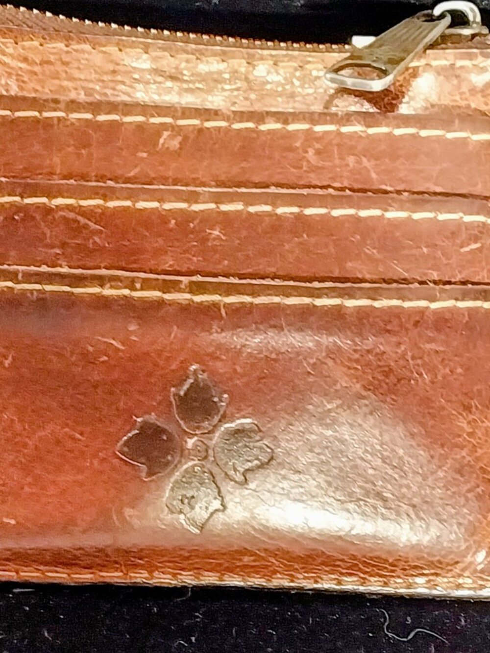 PATRICIA NASH RFID Cassis Distressed Leather ID Credit Card Case Coin